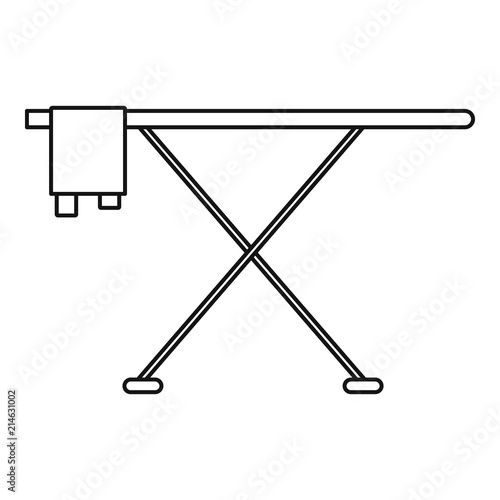 Ironing board icon. Outline illustration of ironing board vector icon for web design isolated on white background