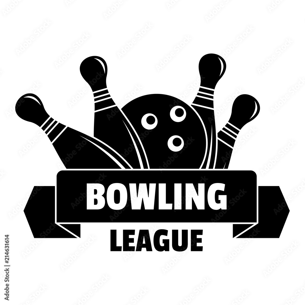 Bowling league logo. Simple illustration of bowling league vector logo for  web design isolated on white background Stock Vector | Adobe Stock