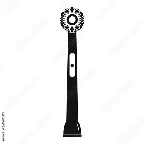 Head of electro toothbrush icon. Simple illustration of head of electro toothbrush vector icon for web design isolated on white background