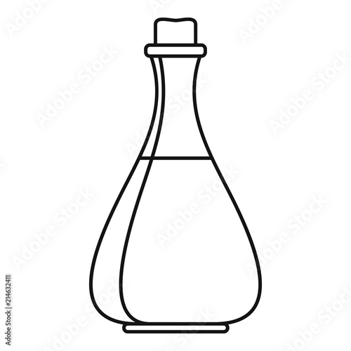 Olive oil bottle icon. Outline illustration of olive oil bottle vector icon for web design isolated on white background photo