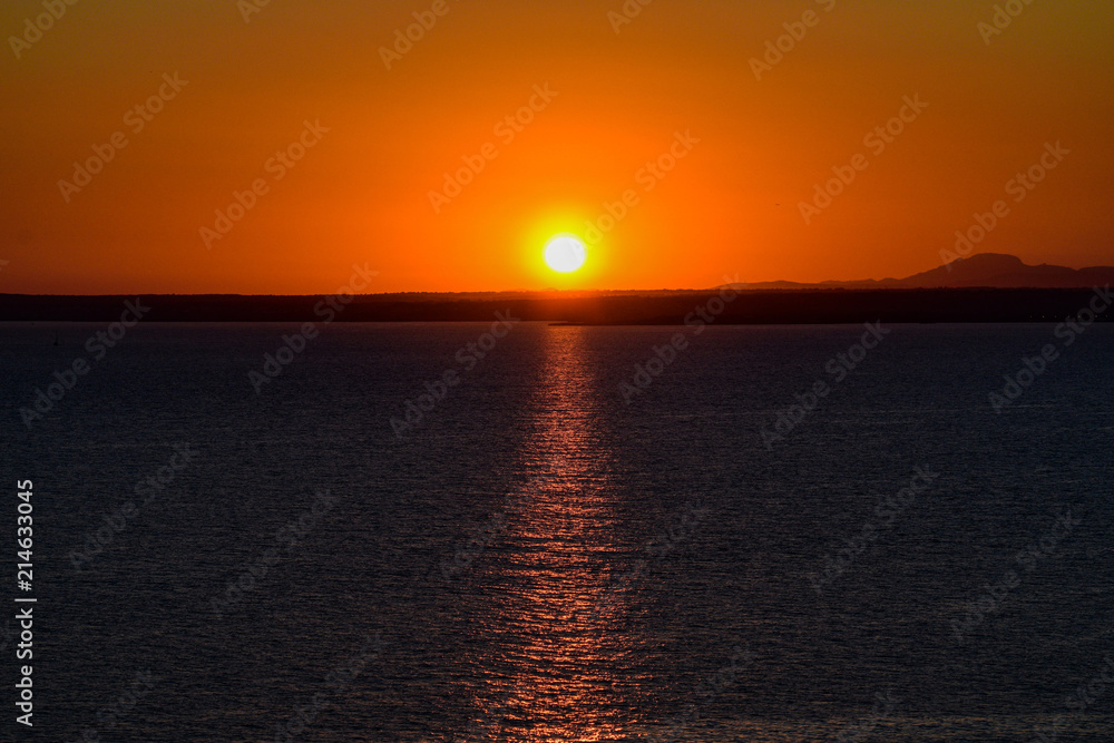 Sunset in the mediterranean