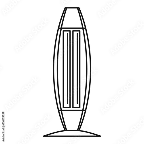 Home heater icon. Outline illustration of home heater vector icon for web design isolated on white background