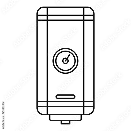 Eco boiler icon. Outline illustration of eco boiler vector icon for web design isolated on white background