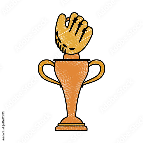 Trophy baseball cup symbol vector illustration graphic design