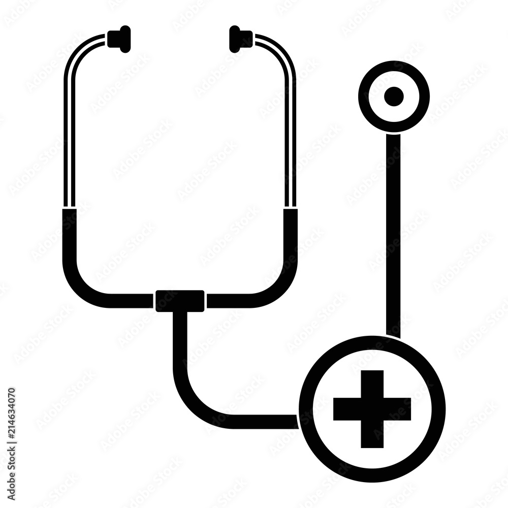Stethoscope icon. Simple illustration of stethoscope vector icon for web design isolated on white background Stethoscope icon. Simple illustration of stethoscope vector icon for web design isolated on white background
