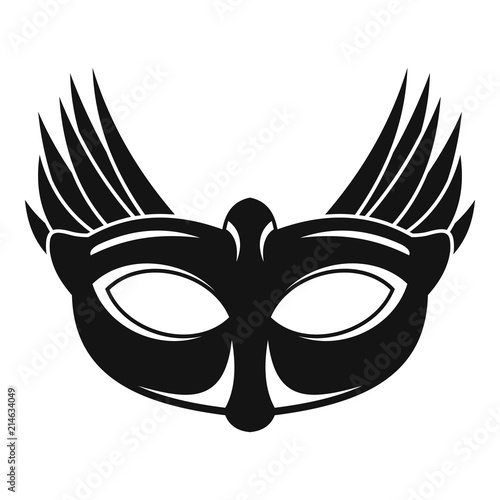 Bird carnival mask icon. Simple illustration of bird carnival mask vector icon for web design isolated on white background