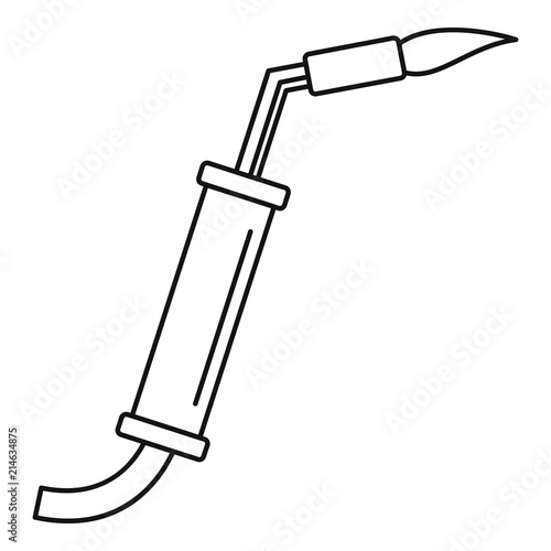 Gas welding icon. Outline illustration of gas welding vector icon for web design isolated on white background