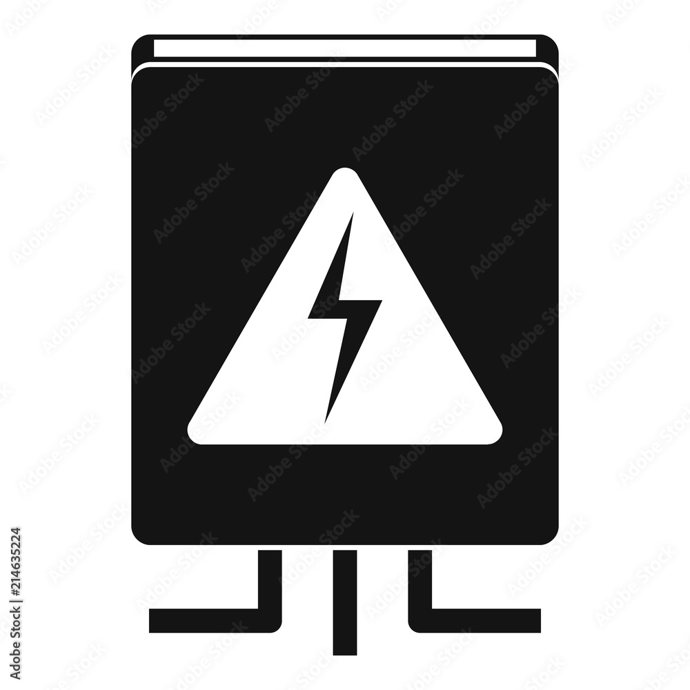 Electrical box icon. Simple illustration of electrical box vector icon for web design isolated on white background Electrical box icon. Simple illustration of electrical box vector icon for web design isolated on white background