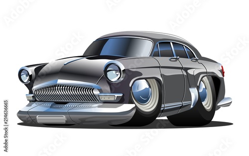 Cartoon retro car