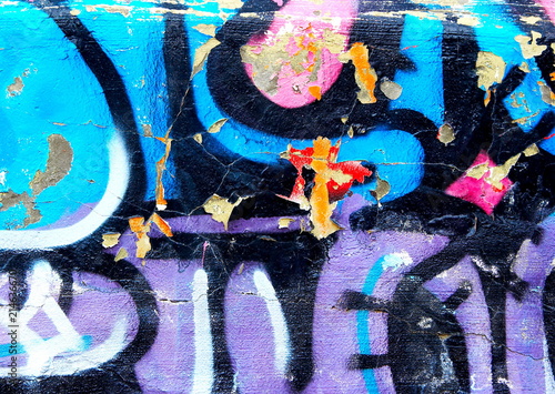 urban colorful picturesque graffiti fragment