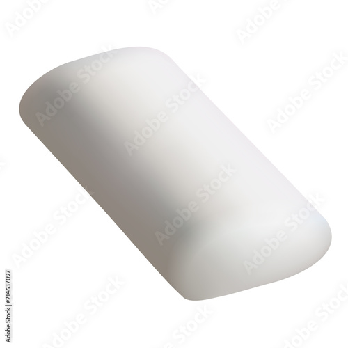 Mint chewing gum mockup. Realistic illustration of mint chewing gum vector mockup for web design isolated on white background