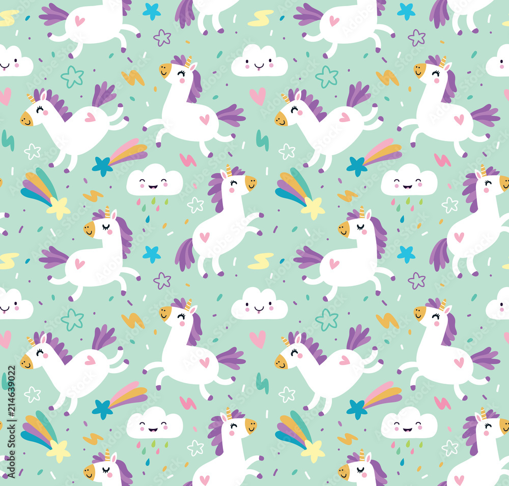 Sweet pattern with unicorns Sweet pattern with unicorns