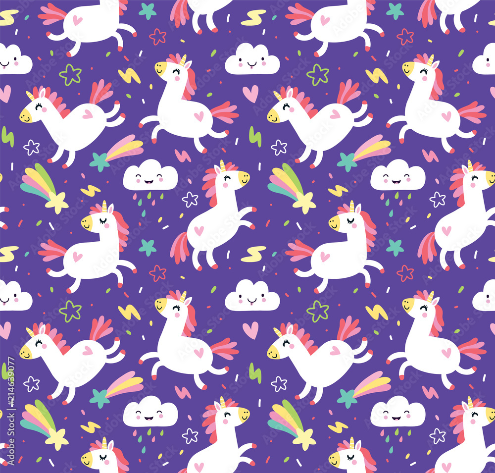 Sweet pattern with unicorns Sweet pattern with unicorns
