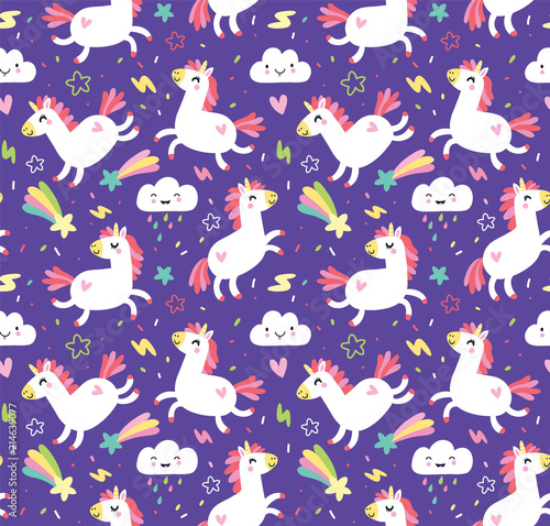 Sweet pattern with unicorns