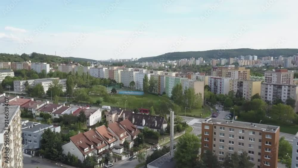 Communist Panel Buildings Aerial Pan Communist Panel Buildings Aerial Pan
