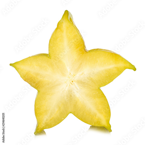 star apple. star fruit isolated on white background
