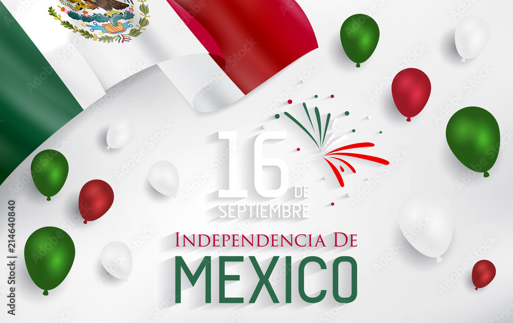 Plakat Mexico Independence Day (de la Independencia).