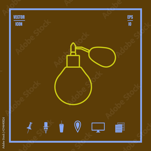 eau de toilitte line vector icon