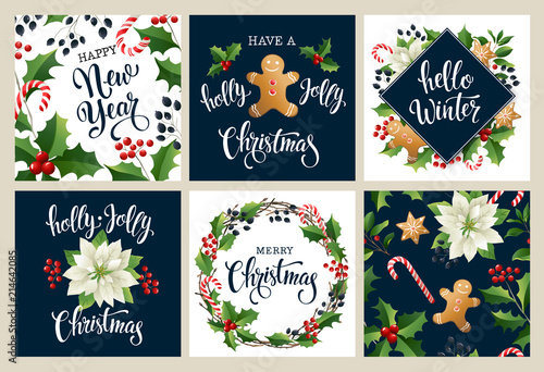 Happy new year 2019. Merry Christmas white and black collors. Design for poster, card, invitation, placard, flayer, brochure. Vector isolated illustrations.