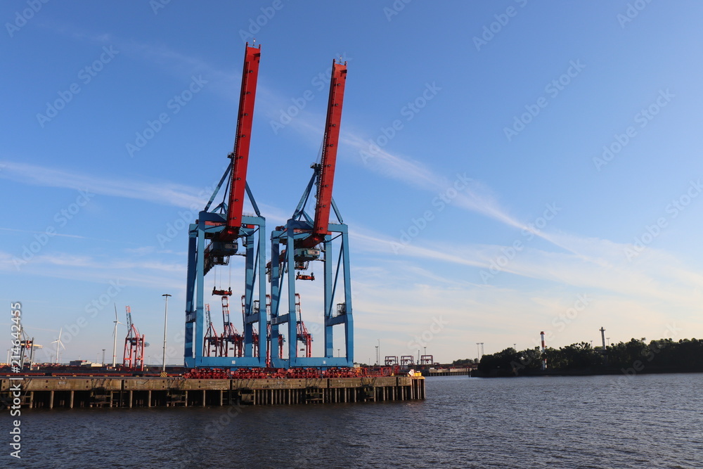 Hafenkräne Hamburg Elbe