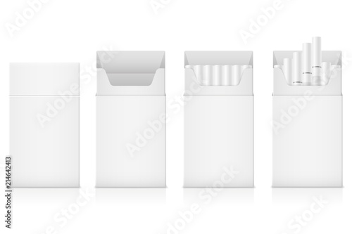 template pack of cigarettes with white filter stock vector illustration