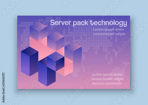 Template business card ultraviolet 3d shape background ultra violet design of the isometric violet illustration modern abstract concept