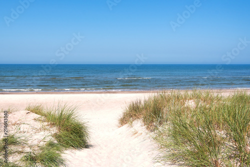 Baltic sea coast next to Liepaja  Latvia.