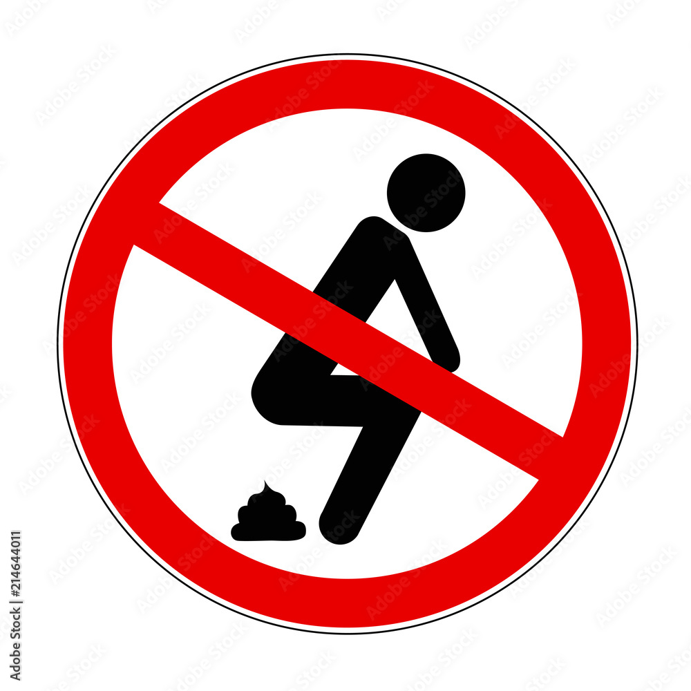 stuhlgang verboten schild stuhlgang verboten schild
