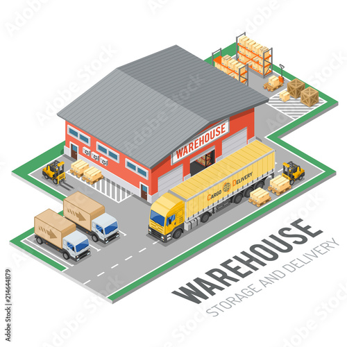 Warehouse Storage and Delivery Isometric