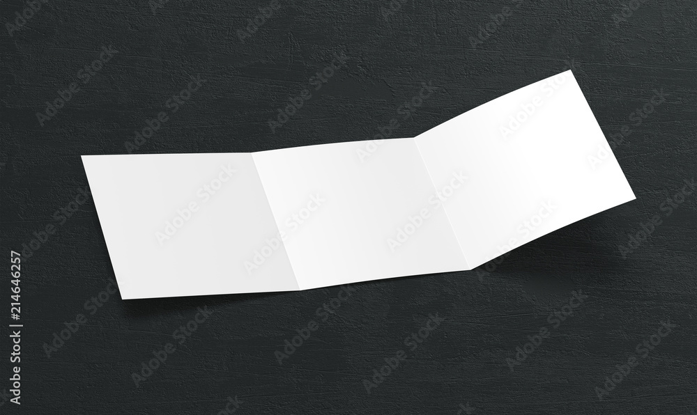 Tri-fold brochure mock-up. Blank brochure white template paper on background. Three fold paper brochure for your design. Tri-fold brochure mock-up. Blank brochure white template paper on background. Three fold paper brochure for your design.