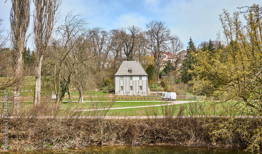 Johann Wolfgang von Goethe's gardenhouse in city of Weimar in Germany Johann Wolfgang von Goethe's gardenhouse in city of Weimar in Germany