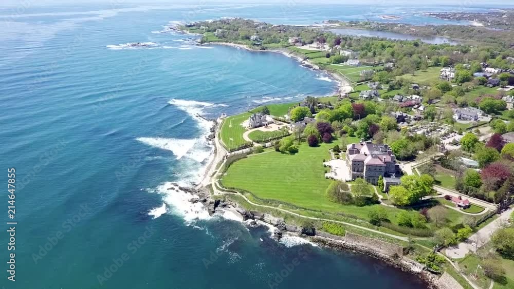 Drone video of Cliff Walk along the Newport, RI coastline. Drone video of Cliff Walk along the Newport, RI coastline.