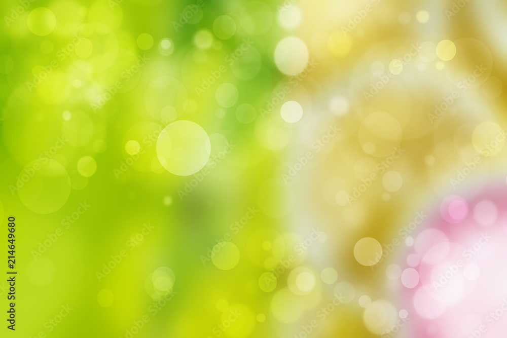 Abstract colorful gradient green yellow bokeh lights background texture. Abstract colorful gradient green yellow bokeh lights background texture.