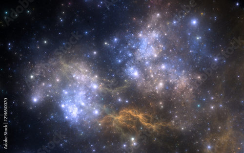 Fototapeta Naklejka Na Ścianę i Meble -  Space background with nebula and stars