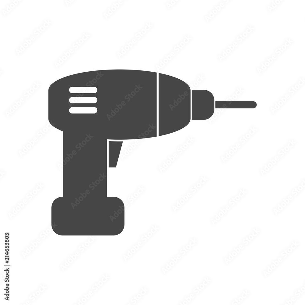 Drill icon, simple vector icon Drill icon, simple vector icon