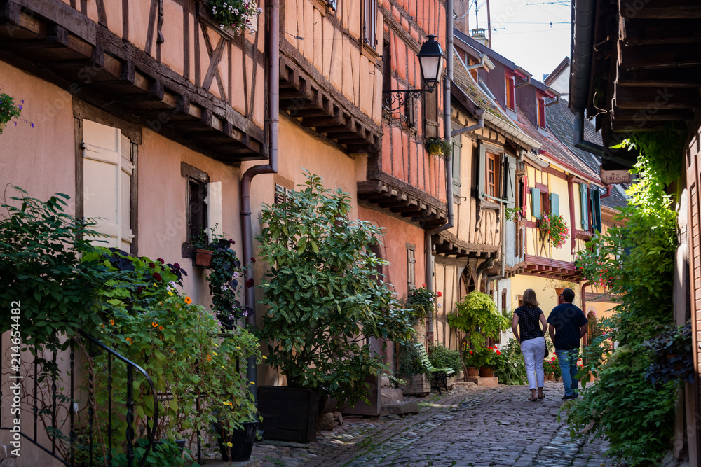 The picturesque village of Eguisheim in the Alsace, France