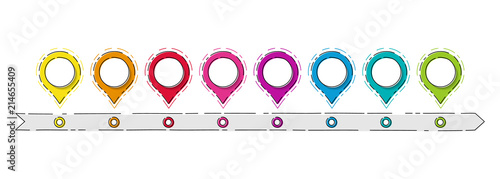 Empty business infograph - company timeline. Vector.