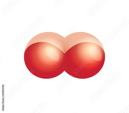 Big Woman Boobs with Red Bra, Vector Illustration photo