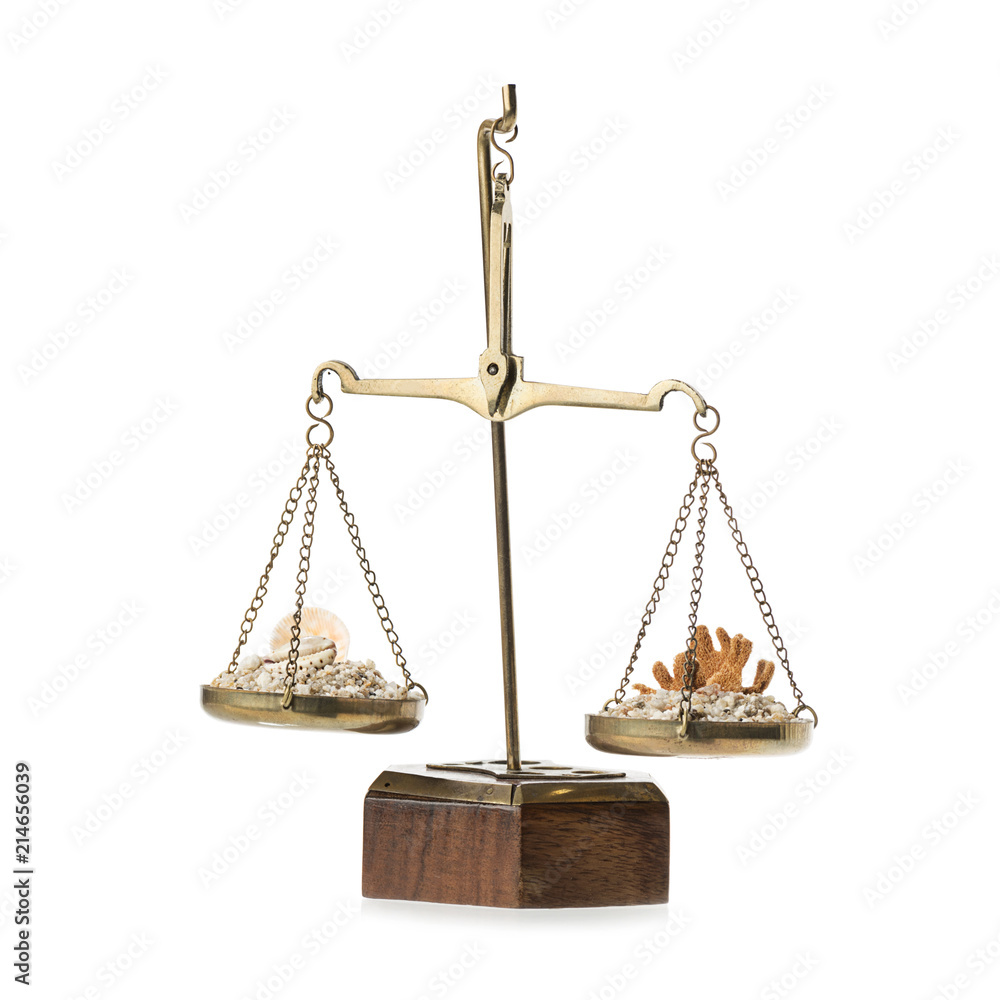 Scales of justice with sand and sea shells for judiciary holiday concept. Scales of justice with sand and sea shells for judiciary holiday concept.
