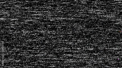 VHS TV Noise Footage, black and white, real analog vintage signal with bad interference, static noise background, overlay ready.