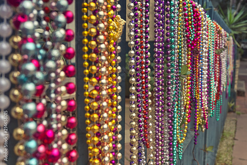 Carnival Beads, Mardi Gras, New-Orleans, United States of America.