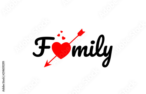 family word text typography design logo icon