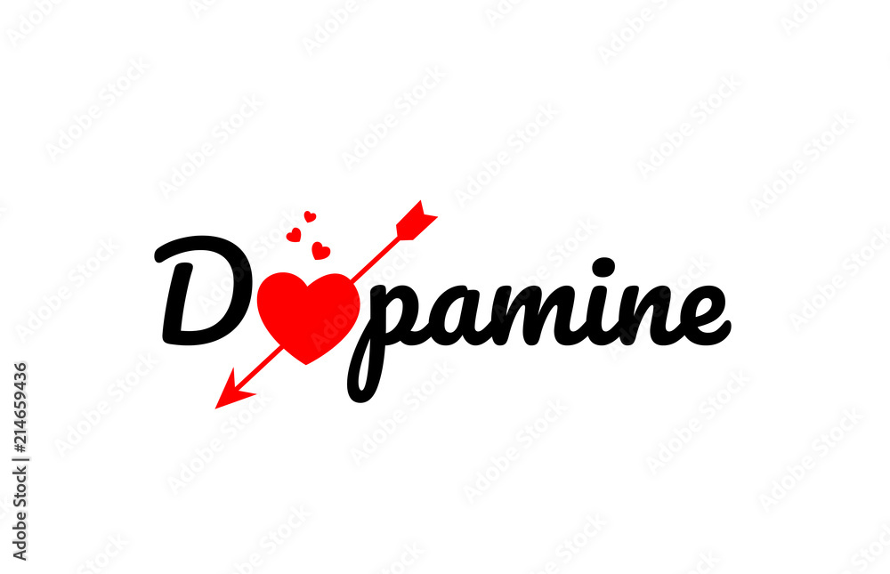 dopamine word text typography design logo icon