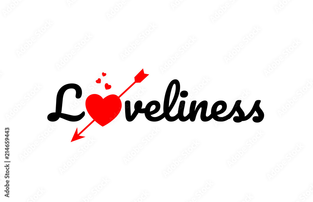 Naklejka premium loveliness word text typography design logo icon