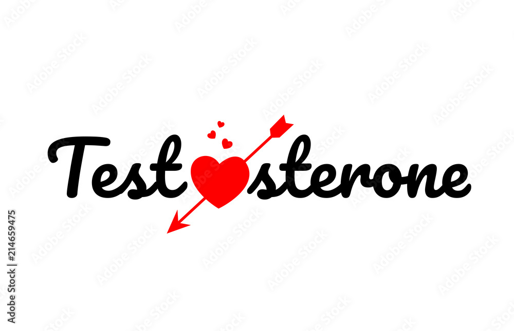 Fototapeta premium testosterone word text typography design logo icon