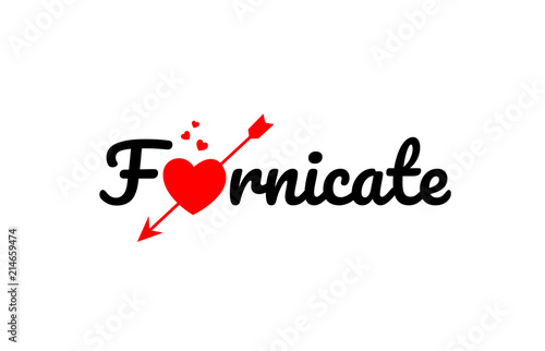 fornicate word text typography design logo icon