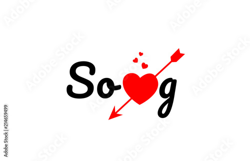 song word text typography design logo icon