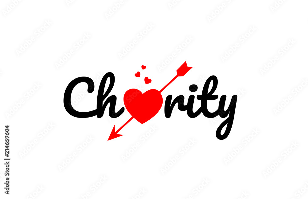 charity word text typography design logo icon