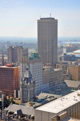 One Seneca Tower from the top of the City Hall in downtown Buffalo, New York, USA. photo