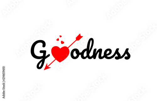 Fotografie goodness word text typography design logo icon